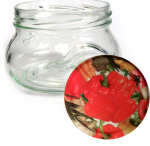 SŁOIK OZDOBNY 300 ml Z ZAKRĘTKĄ PAPRYKA