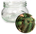 SŁOIK OZDOBNY 300 ml Z ZAKRĘTKĄ OGÓRKI