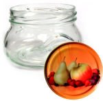 SŁOIK OZDOBNY 300 ml Z ZAKRĘTKĄ GRUSZKA OWOCE