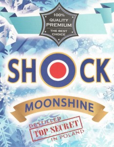 ETYKIETA NA BUTELKI SHOCK MOONSHINE BIMBER 10szt