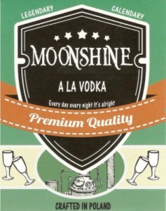 ETYKIETA NA BUTELKI MOONSHINE A LA VODKA 10szt