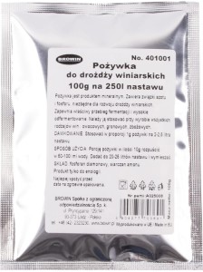 POŻYWKA DO DROŻDŻY WINIARSKICH 100G NA 250L NASTAWU