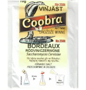 Drożdże Coobra BORDEAUX 10 g aktywne winne