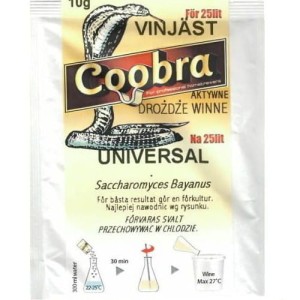Drożdże Coobra UNIWERSALNE 10 g aktywne winne