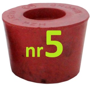 Korek nr 5 do balonów na wino gumowy PZH