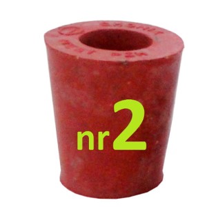 Korek nr 2 do balonów na wino gumowy PZH