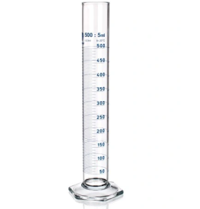 Cylinder 500ml miarowy szklany z podziałką 0,5l kl.B