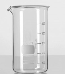 Zlewka wysoka 500 ml z wylewem borokrzem ze skalą, podziałką 