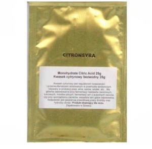 KWASEK CYTRYNOWY BEZWODNY 25g