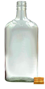 Butelka szklana piersiówka 500 ml z zakrętką RUM