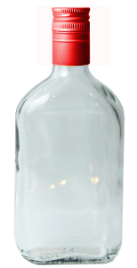 Butelka szklana piersiówka 350 ml z wysoką zakrętką