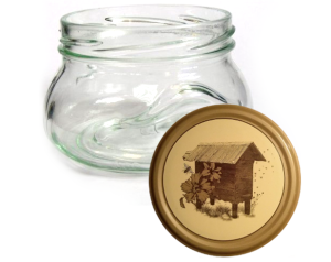 SŁOIK OZDOBNY 300 ml Z ZAKRĘTKĄ UL NA MIÓD