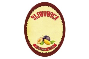 ETYKIETA OWALNA "ŚLIWOWICA TRADYCYJNIE PALONA"