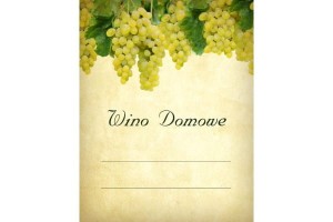 ETYKIETA WINO DOMOWE "BIAŁE WINOGRONA"