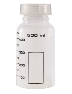 BUTELKA PP 250 ml SKALA CZARNA  ZAKRĘTKA NA GWINT GL 40
