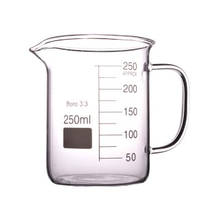 Zlewka niska 250 ml z UCHEM borokrzem skala, podziałką