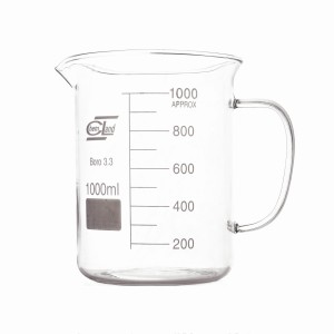 Zlewka niska 1000 ml z UCHEM borokrzem skala, podziałką