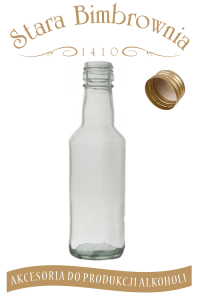 Butelka szklana Spirit 200 ml z zakrętką MAŁPKA