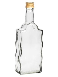 BUTELKA OZDOBNA FALA 500ML Z ZAKRĘTKĄ (1)